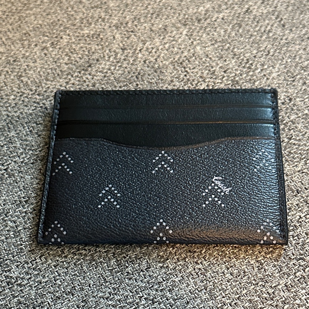 Black Card Holder with White Accents